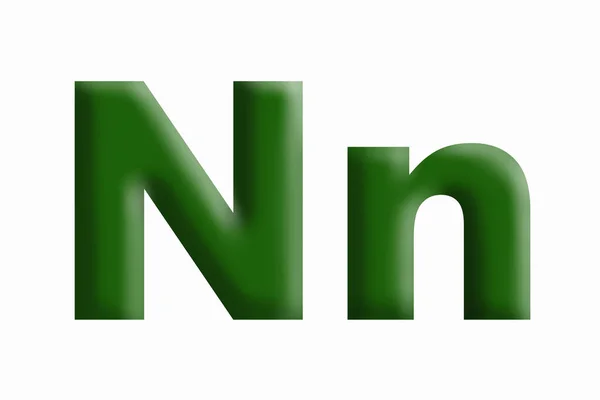 Litera Alfabetu Litera Objętościowa Trawiasty Zielony Duży Mały — Zdjęcie stockowe