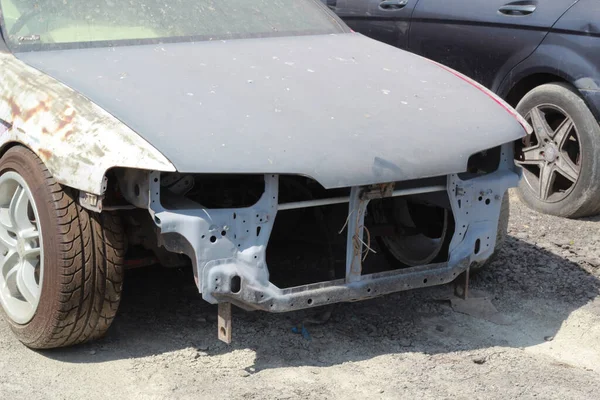 Фрагмент Кузова Автомобіля Після Аварії Відновлення Ремонт — стокове фото