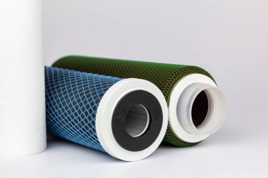 İçme suyu arıtma, ekoloji ve su kirliliği için yedek kartuşlar.