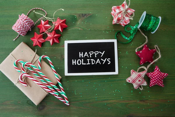 Decorações Tradicionais Presentes Para Feliz Natal — Fotografia de Stock