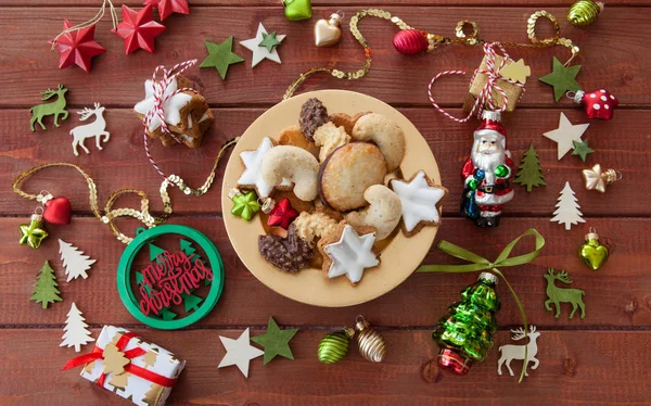 Delicious Cookies Cheerful Decorations Merry Christmas — Stock Photo, Image