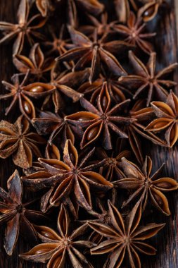 Yıldız anason yapılan / madde kopya alanı ile yemek arka plan