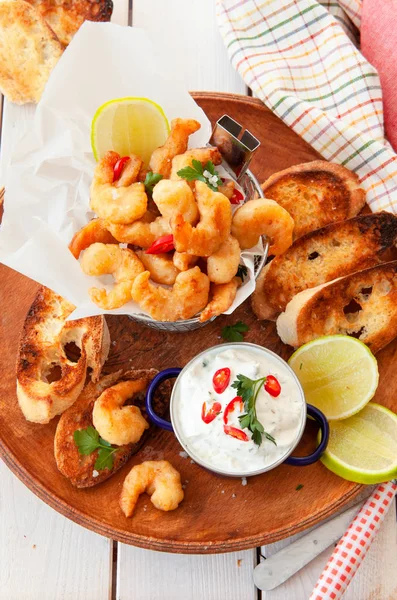 Deliciosas palomitas de gambas — Foto de Stock