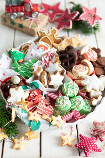 Różnorodność ciasteczka świąteczne — Zdjęcie stockowe