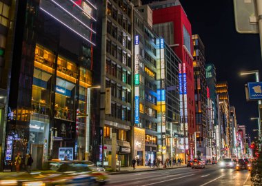 Ginza District, Tokyo gece