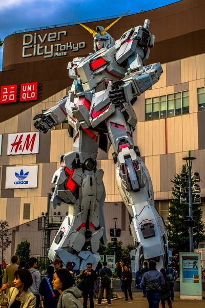 Unicórnio Gundam Divercity Tokyo — Fotografia de Stock