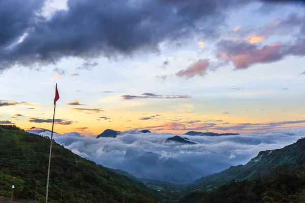 Berg Und Wolke Sapa Eine Berühmte Reise Vietnam — Stockfoto