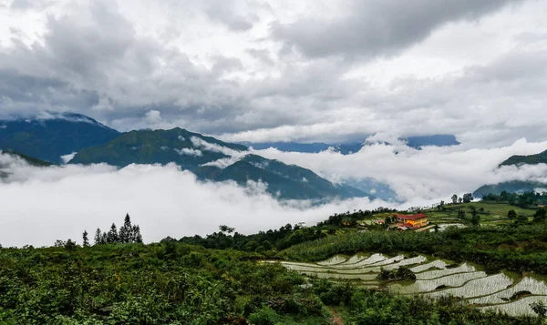 Berg Und Wolke Sapa Eine Berühmte Reise Vietnam — Stockfoto