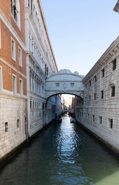 Çekmeler Köprüsü Ponte Dei Sospiri Manzarası Seyahat Tatil Fotoğrafı Venedik — Stok fotoğraf