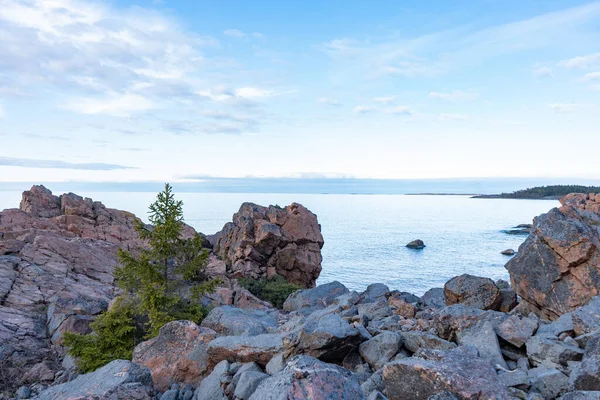 Östersjöns Klippiga Strand Ostersjon Bild Skandinavisk Natur Svenska Kusten — Stockfoto