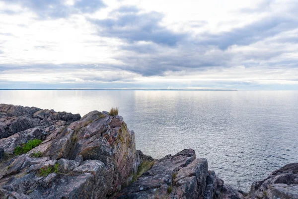 波罗的海的落基海岸 Ostersjon 斯堪的纳维亚人的照片 瑞典海岸 — 图库照片