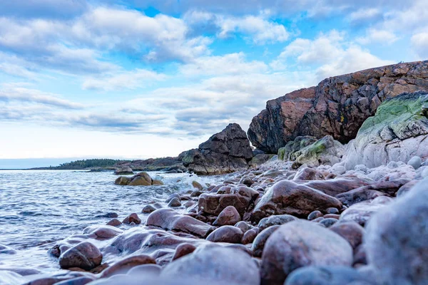 Vågor Östersjön Bild Skandinavisk Natur Svenska Kusten — Stockfoto