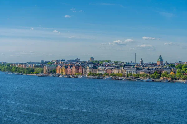 Vista Estocolmo Panorama Ciudad Con Lago Malaren Suecia Escandinavia — Foto de Stock