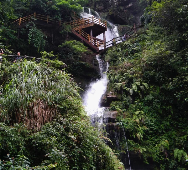 Cachoeira Parque Nacional Jiuzhaigou Sichuan China — Fotografia de Stock