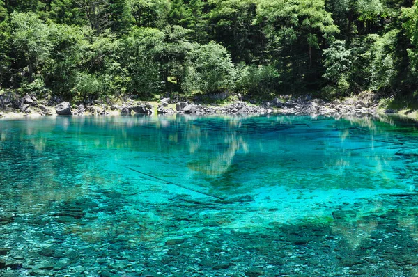 Lago Azul Verde Jiuzhaigou Sichuan China — Foto de Stock