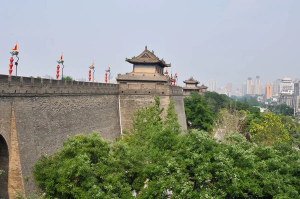 Stadsmuren Shaanxi Kina — Stockfoto