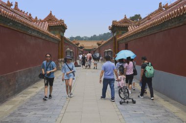 Pekin, Çin - Haziran 2019: Yasak şehir, imparatorluk şehri