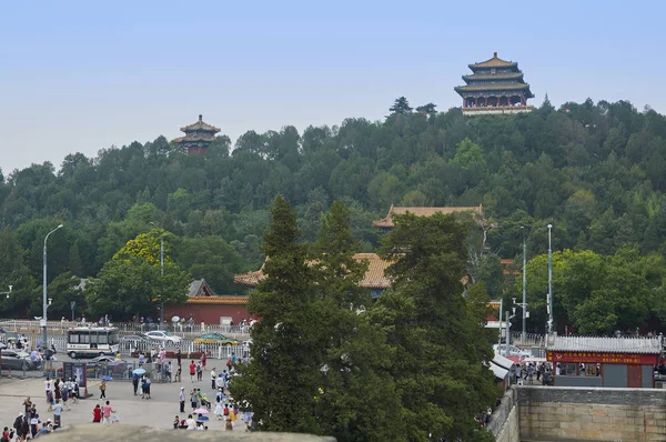 Beijing China Junio 2019 Vista Del Parque Jingshan Desde Ciudad — Foto de Stock