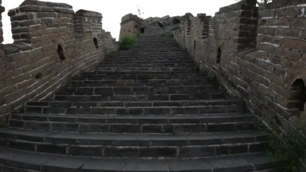 万里の長城の復元されていない部分 珠王島口 — ストック動画
