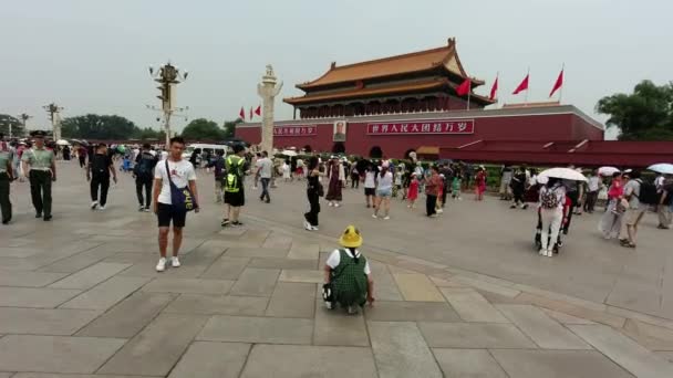 Peking China Juni 2019 Verboden Stad Tiananmen Plein — Stockvideo