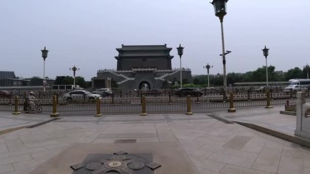 Peking China 2019 Zhengyang Gate Jianlou Archers Tower — Stockvideo