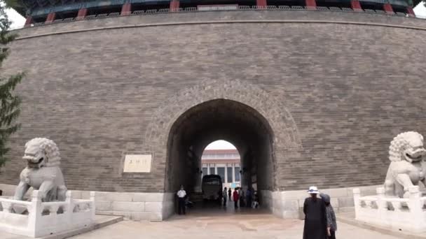 Peking China Juni 2019 Zhengyangmen Gate Toegang Tot Het Tiananmen — Stockvideo