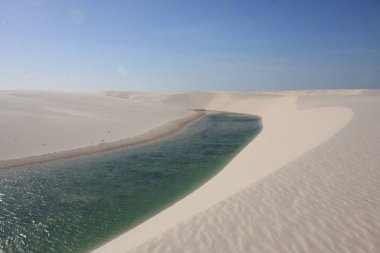 Lencois Maranhenses Ulusal Parkı Brezilya kuzey Atlantik kıyısında