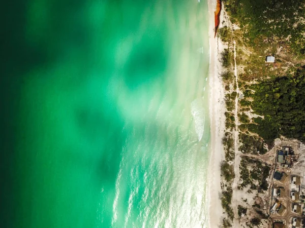 Koh Rong isla desde arriba, playa y puesta de sol, en Camboya Sihanoukville — Foto de Stock