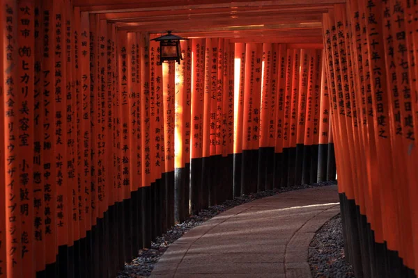 Fushimi Inari Abelar ezer szentélyek Kiotóban Japánban — Stock Fotó