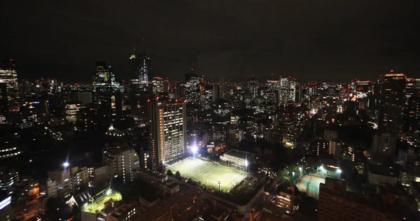 Vistas a la calle desde la Torre de Tokio por la noche, en Japón — Foto de Stock