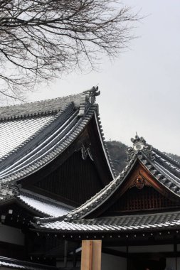 Kyoto tapınaklar fenerler ve Japonya'da Japon bahçeleri