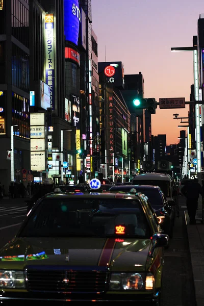 Gator och utsikt över Tokyo, Japans upptagen kapital — Stockfoto