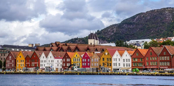 Bergen cidade, e seu museu do salão do trono na Noruega — Fotografia de Stock