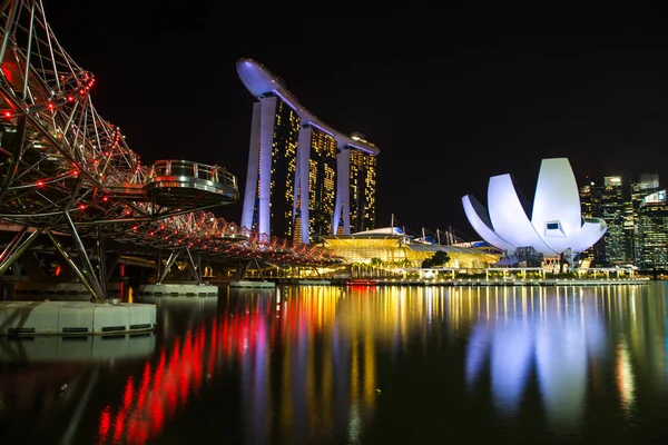 新加坡码头湾长廊的观景 — 图库照片