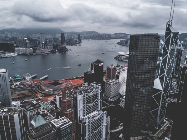Hong Kong city from above, aerials city views — Stock Photo, Image