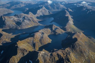 Uçaktan Lofoten görünümleri, Norveç
