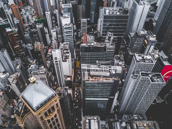 Hong Kong cidade de cima, antenas vista da cidade — Fotografia de Stock