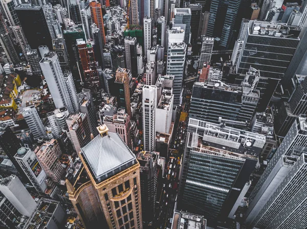 Hong Kong City från ovan, antenner utsikt över staden — Stockfoto