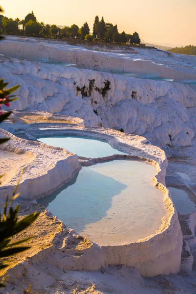 Pamukkale piscina terrazas en Hierapolis en Turquía —  Fotos de Stock