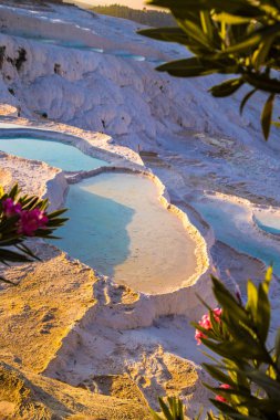Türkiye Hierapolis'te Pamukkale havuz terasları