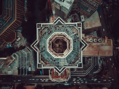 Tayland Bangkok yukarıdan Ploenchit görünümü