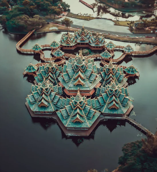 Cidade antiga Muang Boran de cima em Bangkok Tailândia — Fotografia de Stock