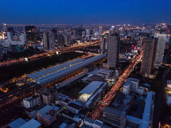 Tayland Bangkok yukarıdan Ploenchit görünümü — Stok fotoğraf