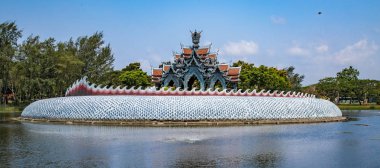 Bangkok Tayland Antik Şehir Muang Boran Tapınaklar