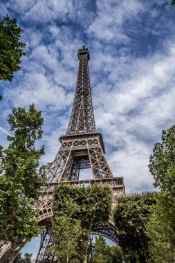 Paris,Fransa'daki Eyfel Kulesi manzarası