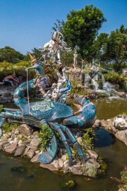 Bangkok Tayland Antik Şehir Muang Boran Tapınaklar