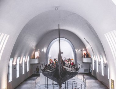 Oslo Viking Norveç 'teki ahşap gemi müzesi