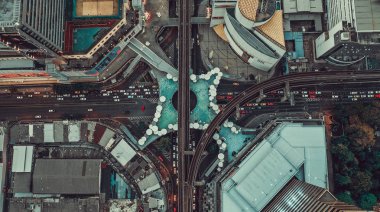 MBK Skywalk Manzarası Bangkok Tayland 'da