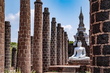 Bangkok Tayland Antik Şehir Muang Boran Tapınaklar