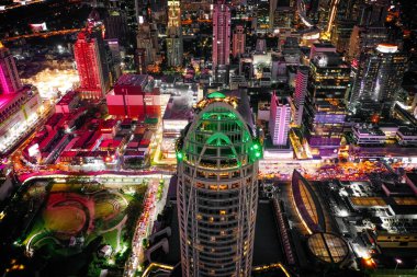 Bangkok Tayland 'dan Siyam ve Rachathewi manzarası